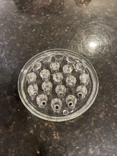 Vintage Flower Frog 19 Holes 3 Footed Clear w/A Few Air Bubbles. Cool Piece