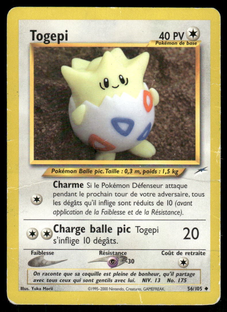 2002 Pokemon Togepi Uncommon FRENCH Neo Destiny 56/105 Unlimited DMG