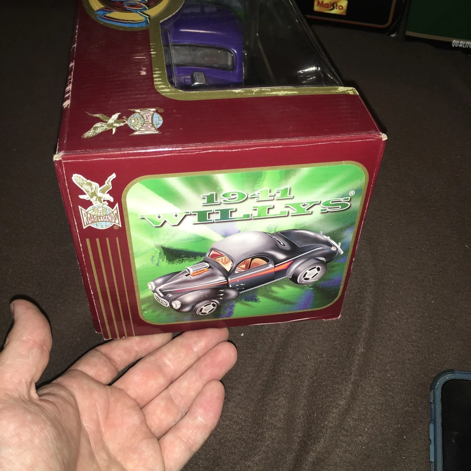 Road Legends 1941 Willys Competition Coupe Hot Rod purple 1:18 Scale Die Cast - Image 4 of 4