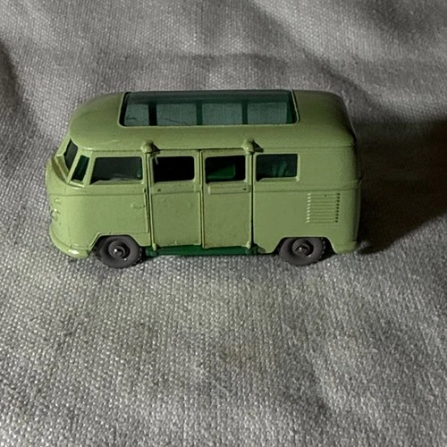 Vintage Lesney Matchbox 34 Volkswagen Caravette Camper Green EUC 1962