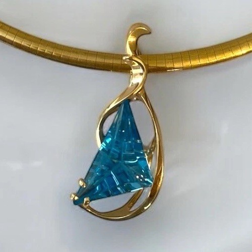 Designer CUSTOM 14k Solid Gold Massive Carved Blu… - image 18