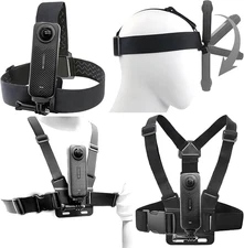 Chest Mount Harness Chesty Vest Head Mount Strap Kit for Insta 360 X5 X4 X3 X...