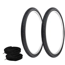 PRO+ TIRES 700 x 45 Black W-2121 W/ HEAVYDUTY TUBES 33mm Presta Valve