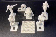 6 Unpainted Electric Football Figures Special...