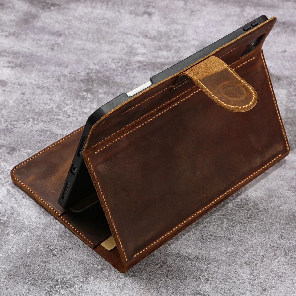 Personalized leather 2025 iPad pro air 11 13 inch cover portfolio case - Image 3 of 4