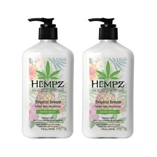 2-PACK Hempz Tropical Breeze Herbal Body Moisturizer 17 Oz Each