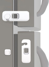 Child Proof Refrigerator Lock,2 Pack White Fridge Locks for Kids with...