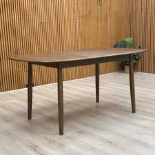 Möbeldorf Esstisch "Stockholm" ausziehbar Eiche dunkel massiv 125-165 cm