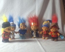 Set of 6 Trolls Around The World India Sultan Royal King Gladiator My Luck Troll