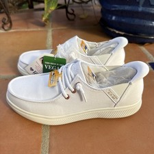 Skechers Slip-ins BOBS 114814/wht Women's 7 SKIP CUTE Spot Twist Shoes VEGAN