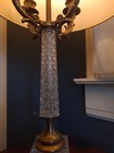 Vintage Italian Lead Cut Crystal&Marble Candelabra Lamp Rococo Hollywood Regency — photo 2