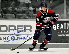 ZAYNE PAREKH SAGINAW SPIRIT CUSTOM COLOR POP 8X10 AUTOGRAPHED SIGNED PHOTO COA