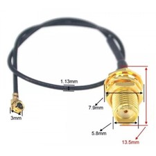 U.FL MHF to SMA Coax Cable, SMA IPX Cable Extension 1.13 12cmm or 4inches