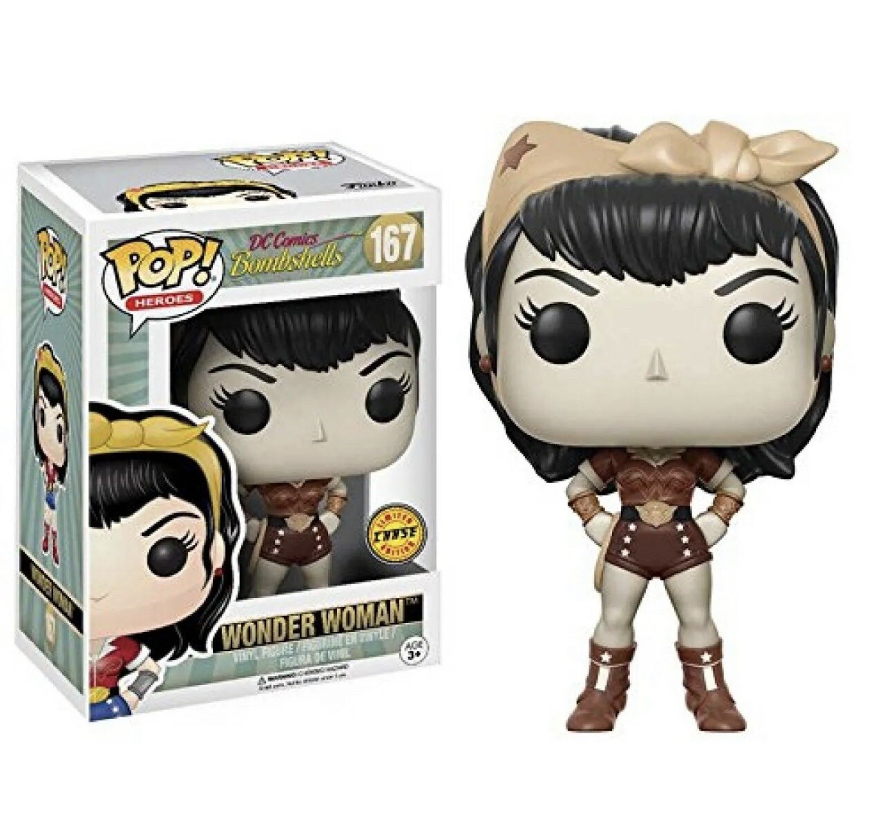Vinilo Funko Pop - Héroes - Bombas De Dc Comics - Wonder Woman #167 Chase - Nuevo En Caja