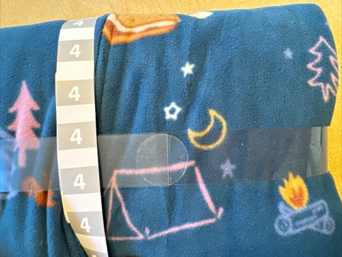Carter’s Teal Camping Smore One Piece Zip Footie Fleece PJ Pjs Pajamas Girl 4 - Picture 6 of 6