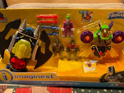 DC Super Friends Fisher-Price Imaginext Batman Robin Gift Set Joker Newpp 