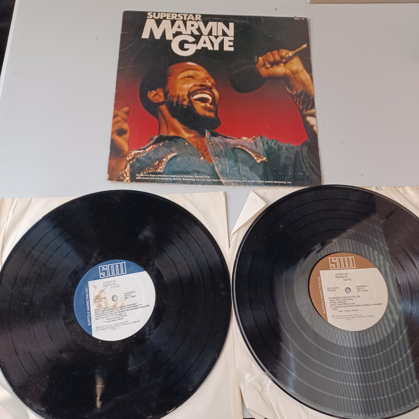 1979 MARVIN GAYE Superstar 2x LP Suffolk SMI 2-19 Greatest Hits Motown