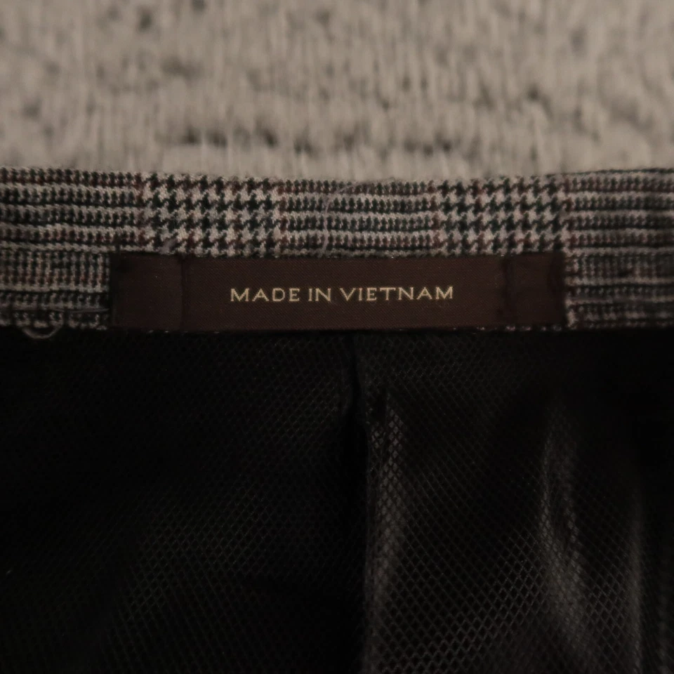 Chaqueta a Cuadros Príncipe de Gales XL Gris Marrón Glen 100% Lana Tweed Blazer 46R Foto 3 de 4