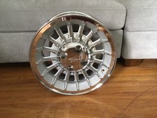 New Vintage Ford Mustang Rim 15x7 Whub Cover Chrome Accented Turbine Wheel