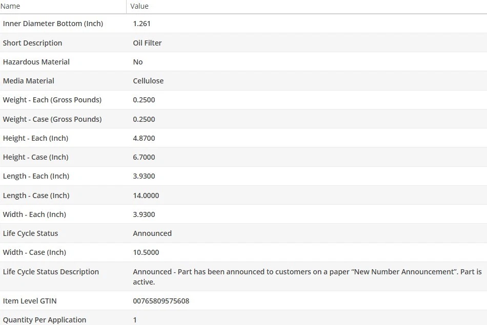 Оригинальный масляный фильтр типа WIX для BMW 335D 2009-2011 L6-3,0 л - Изображение 4 из 4