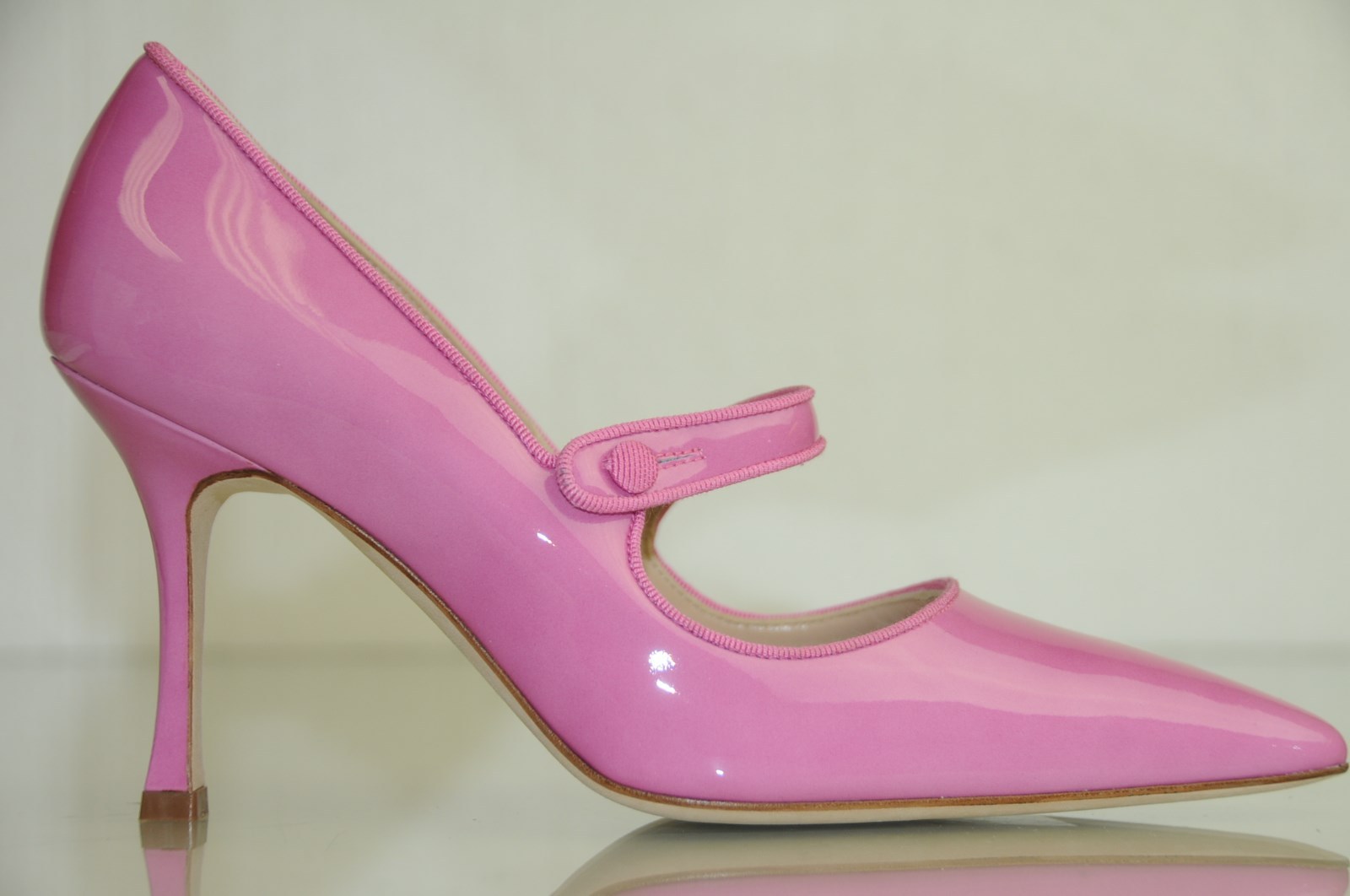 $875 NEW MANOLO BLAHNIK Campari Mary Jane Orchid Pink Patent Leather SHOES  35 | eBay