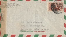 1942 Mexico WWII censored cover sent from Mexico DF to Dayton Ohio USA