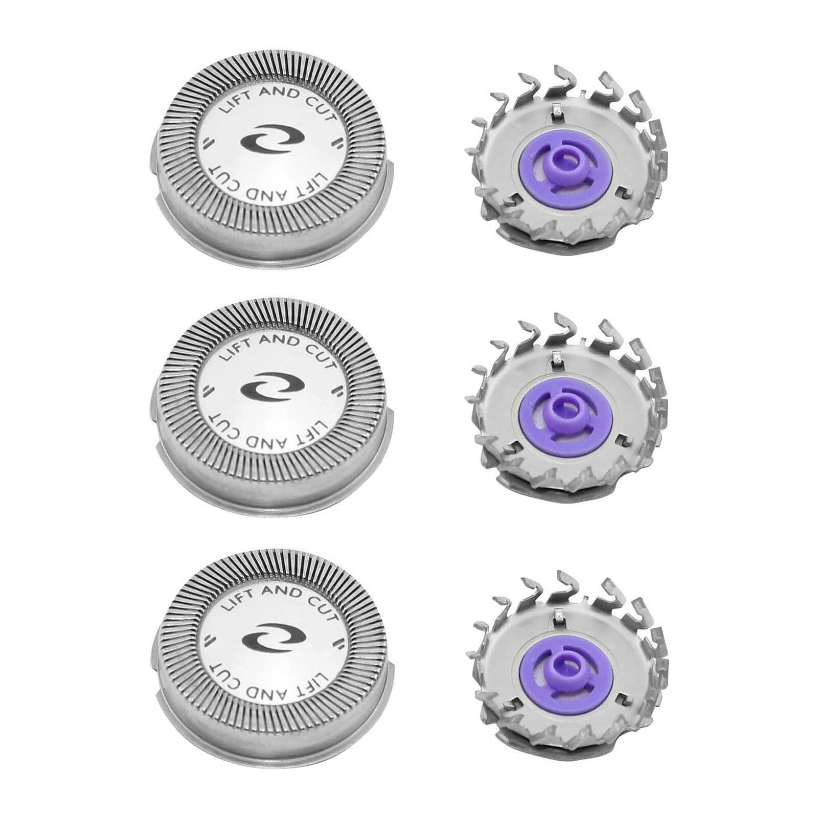 6pcs Replacement Shaver Heads Cutter for Philips Norelco HQ56 HQ55 HQ4 HQ3 Razor