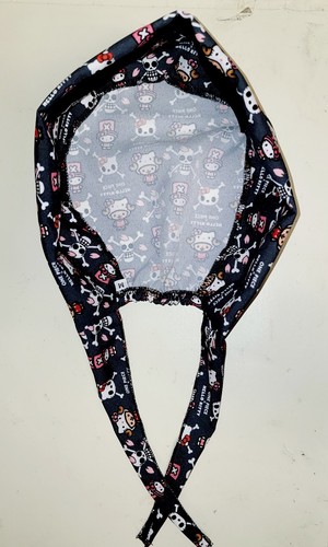 HELLO KITTY X ONE PIECE SMASHUP MEDICAL NURSE SCRUB CAP (2 SIZE SELECTION) - Picture 5 of 6