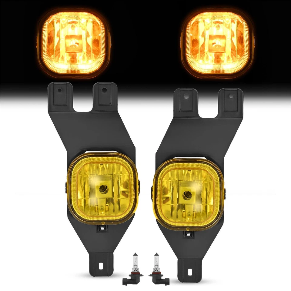 Пара противотуманных фар желтого цвета для Ford F250 F350 F450 Super Duty 2001-2004 годов выпуска - Изображение 2 из 4