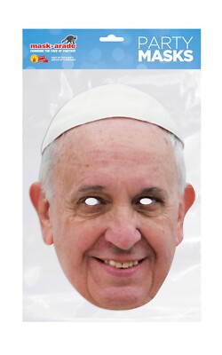Der Papst Franziskus 2D-Karte Party Gesichtsmaske - schickes Verkleiden