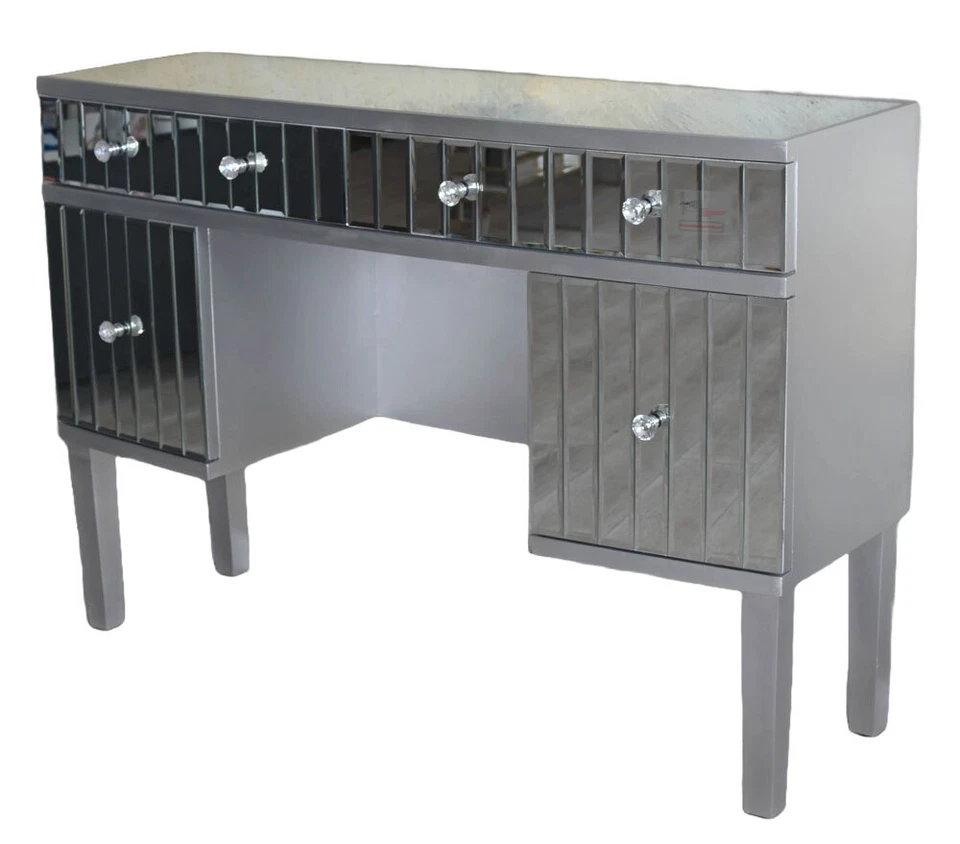 Damenschreibtisch verspiegelt Schminktisch Schreibtisch Glastisch Spiegelglas