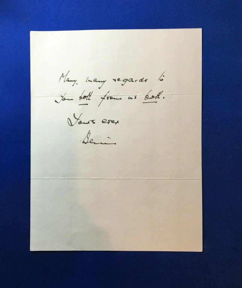 Margaret Thatcher's Husband Denis His signed letters x 3 1980 / 1990 History - Image 4 of 4