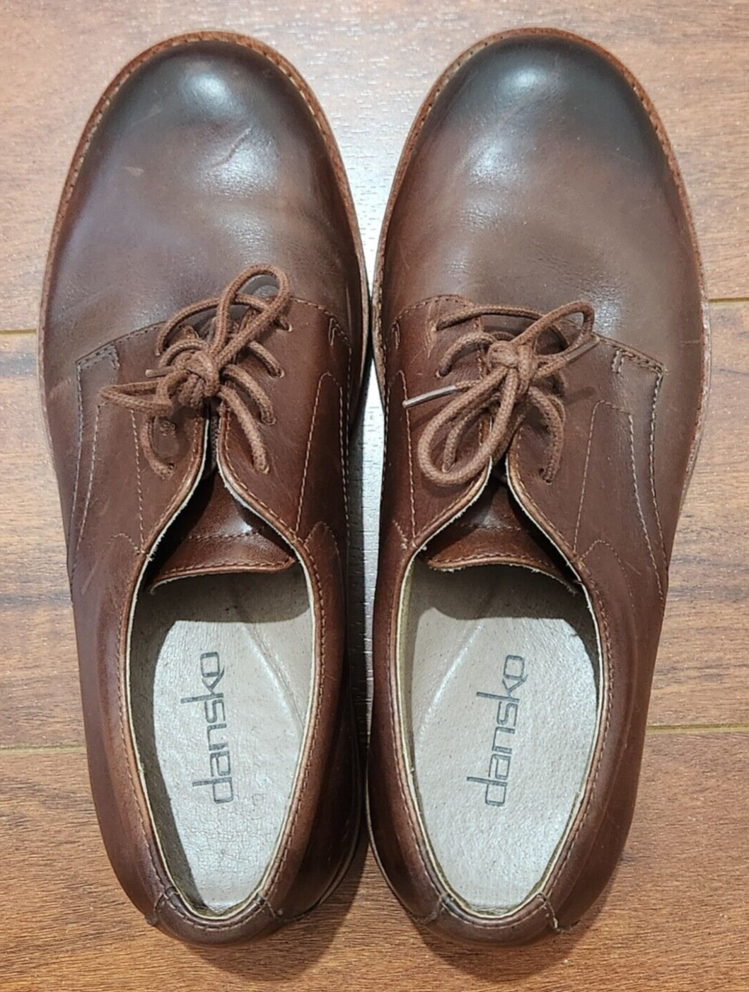 SAOLA Oxford Dansko ""Josh"" punta piatta in pelle di mogano taglia 41