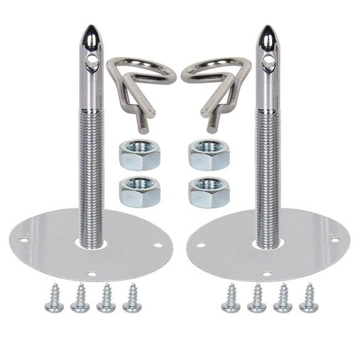 Kit universal de bloqueo de capó de montaje de acero inoxidable pines placa capó estilo carrera - Imagen 4 de 10