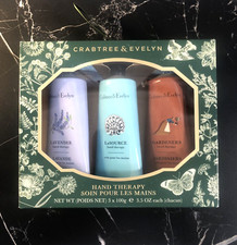 CRABTREE EVELYN Hand Therapy 3pc Set Gardeners LaSource Lavender 3.5oz/100g