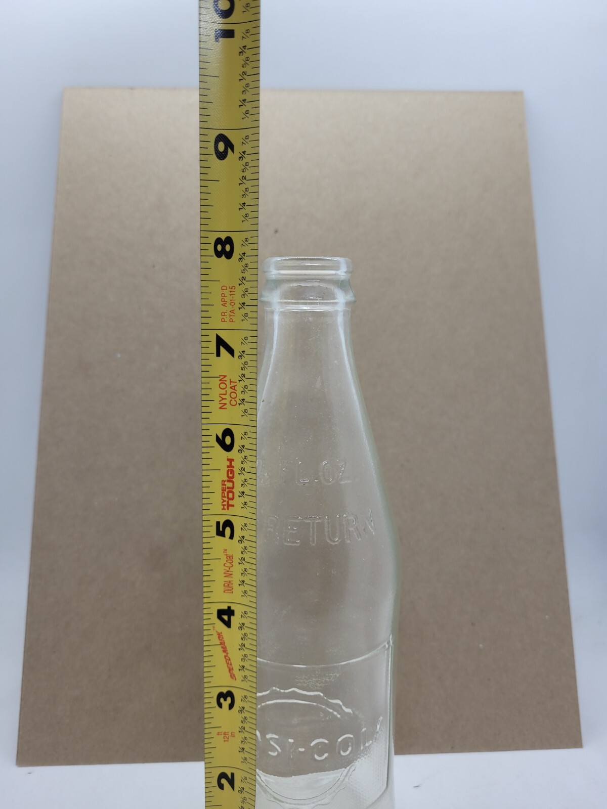 Pepsi Cola Bottle Vintage 1962 10oz Clear Gear Wheel Dot Embossed