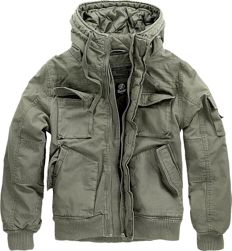 Brandit Chaqueta Cazadora Militar Vintage Invierno Bronx Aceitunas |