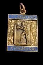 Vintage To Antique Basketball Florida Intramural Pendant Signed HJCO | P8