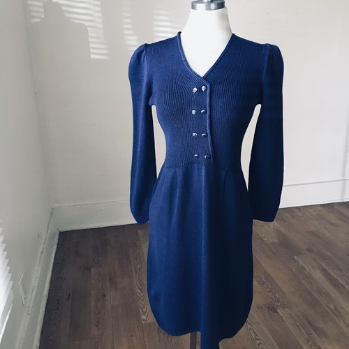 blue knit dress Classic Chic 