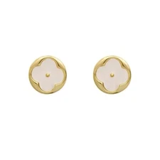 Earring Fashion Ear Stud stainless steel ear stud rose gold with white filling