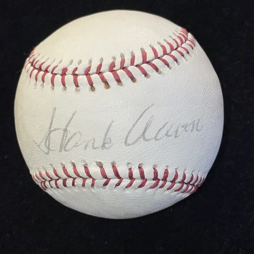 Hank Aaron Signed Wilson Baseball PSA COA Braves Hall Of Fame Home Run King