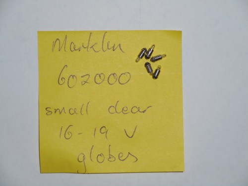 Marklin 602000 Small clear Light signal globes bulbs x 5 items. 16-19V AC New HO | Condition: New