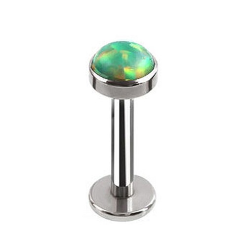 Opal Bezel Labret Triple Piercing Forward Helix Earring Tragus Cartilage Studs - Picture 19 of 24