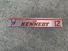 2018 Binghamton Devils Game Used Hockey Locker Room Name Plate Tim Kennedy