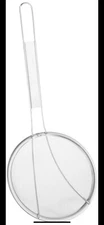 Stainless Steel Strainer 6-Inch Diameter Fine Mesh Medium 10” Handle