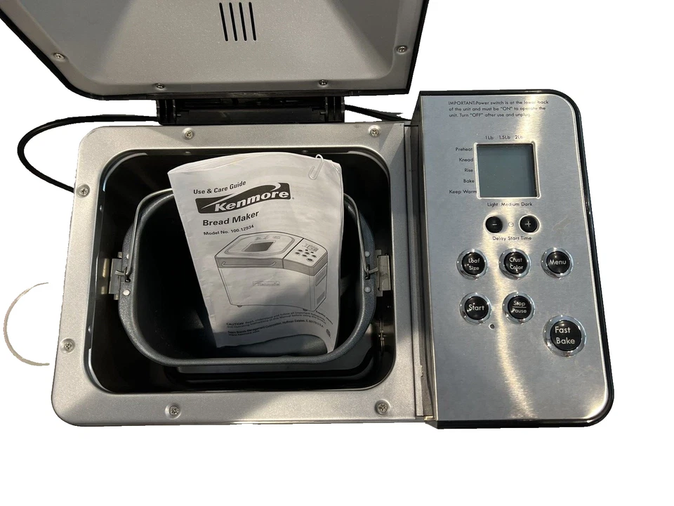 Sears Kenmore 2 磅数字面包机不锈钢 100.12934 已测试 — 第 2/4 张图片