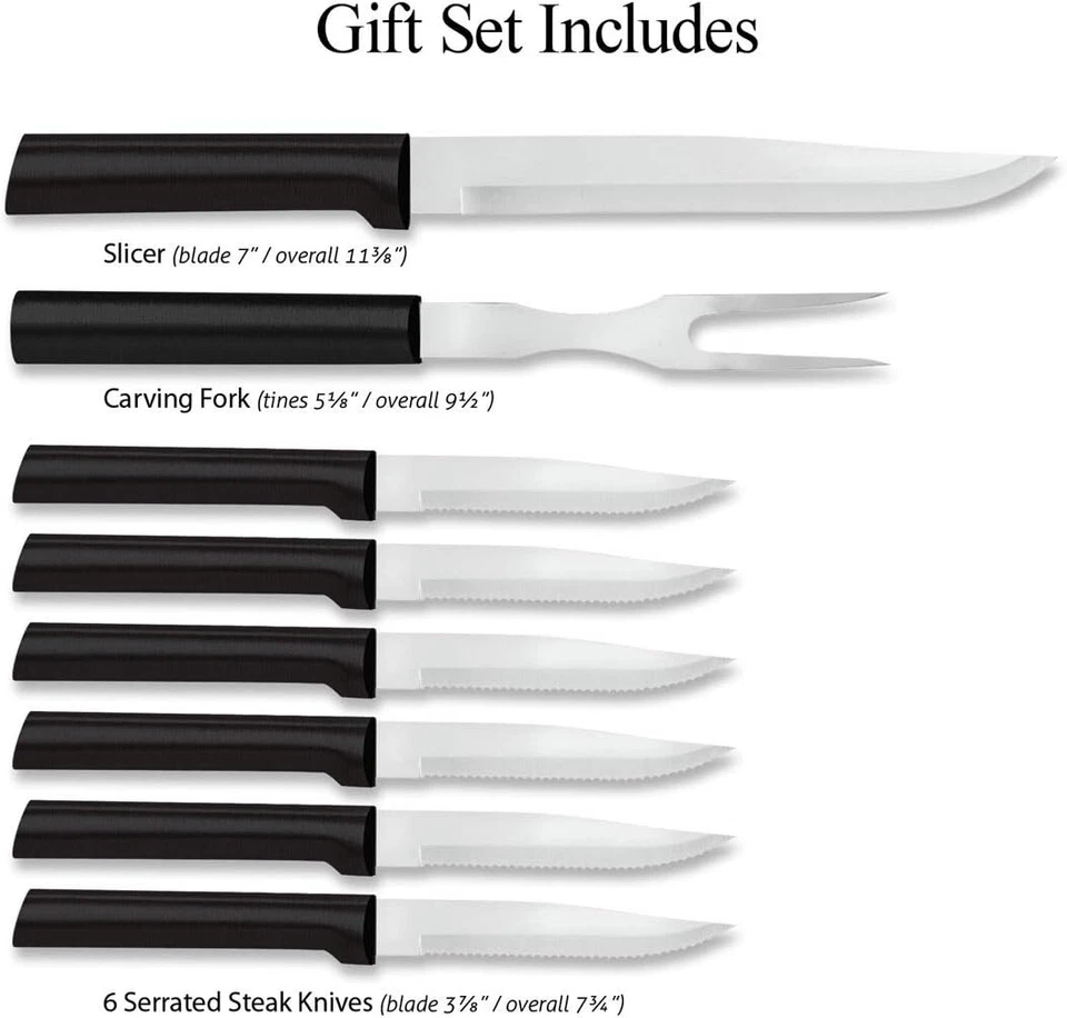 Juego de regalo de cuchillo para carne Rada Meat Lover’s de 8 piezas - cuchillas de acero inoxidable G27S Foto 2 de 4