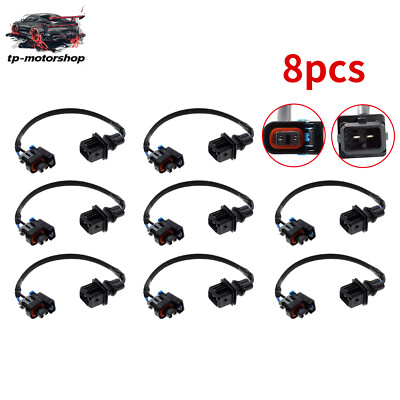 8 X Fuel Injector Wire Harness Adapter For Jetronic EV1 to Mini Delphi Multec 2