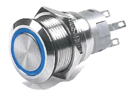 19MM 12V 24V Interruttore Momentaneo LED Pulsante Clacson - Foto 4