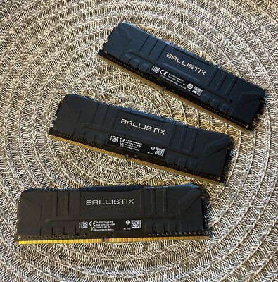 Crucial Ballistix (3x8) 24gb DDR4 3000MHz RAM BL8G30C15U4B.M8FE